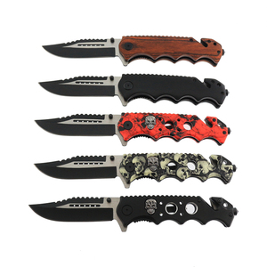 Chất Lượng Cao Thép Không Gỉ Gỗ Xử Lý EDC Tactical Survival Folding Pocket Knife - Product Image 4