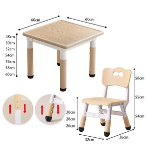 Meubles scolaires <span class=keywords><strong>pour</strong></span> enfants, table réglable en hauteur en plastique durable et ensemble de 2 chaises <span class=keywords><strong>pour</strong></span> bureau d'étude <span class=keywords><strong>pour</strong></span> enfants - Product Image 4