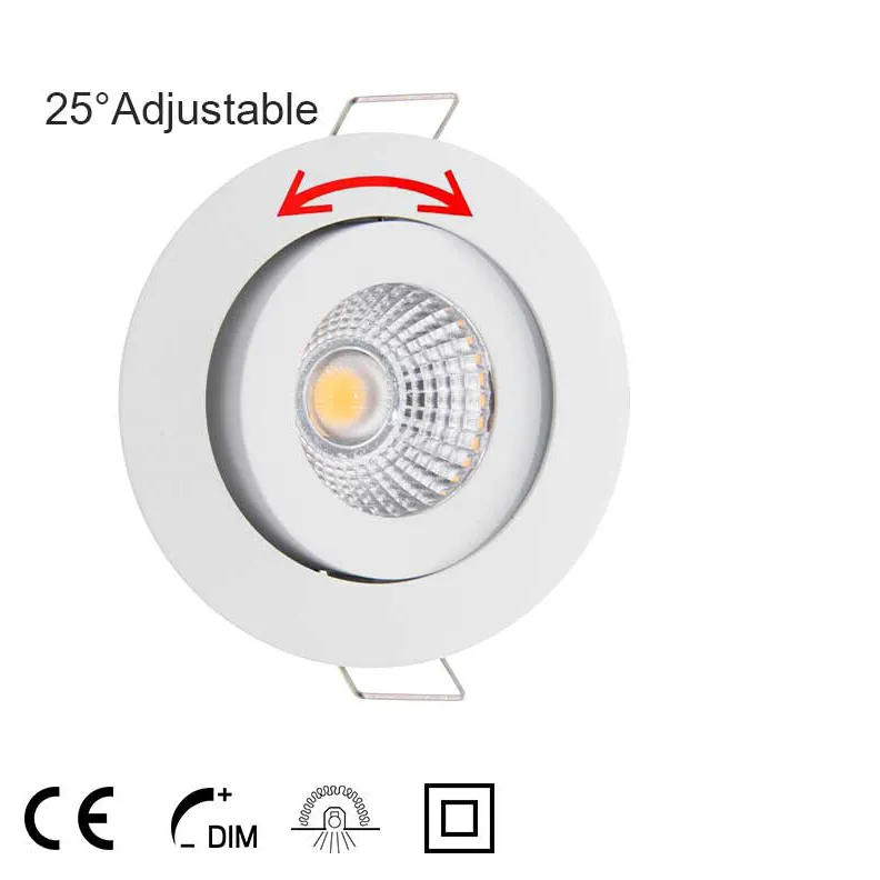 SAA IP44 riflettore e combinazione di lenti faretti da incasso a soffitto a LED 5W 240V Mini Downlight Ultra sottile