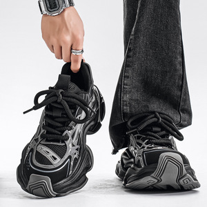 Zapatos para Hombre que Aumentan la Estatura 3-5CM, Tacón Medio, Entresuela Suave, Suela de Goma, Forro de Malla, Estilo Casual, Deportivo, de Viaje, Tipo Dad Shoes - Product Image 2