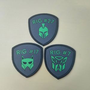 Custom Eco-Friendly Iron on Woven Patches with <b>Embroidery</b> Badge for Garment Bags Hats-Fabric <b>Material</b> Larger Size Logo - Product Image 3
