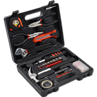 KFUWELL H13044A Ensemble de 30 outils de réparation de voiture-Kit d'outils à main ménager général avec mallette de rangement en plastique pour boîte à outils
