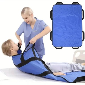 Colchoneta de transferencia para pacientes 120x100cm azul real con asas para asistencia de movilidad - Product Image 1