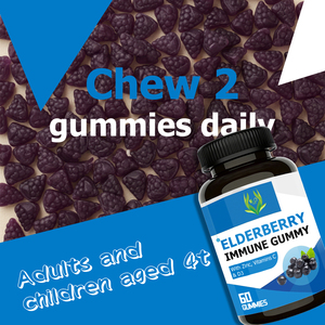 Hot Selling Elderberry Immune Gummy with Zinc Vitamin C D3 Extract Elderberry Immune Support Promotes Antioxidants <b>Supplement</b> - Product Image 3