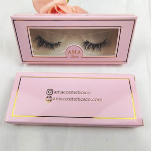 กล่องใส่ขนตาแบบกำหนดเอง B1089กล่องบรรจุภัณฑ์กระดาษปั๊มกล่องขนตาหรูหราทอง - Product Image 2