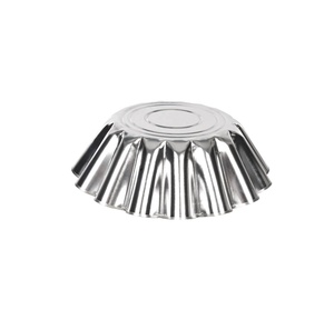 Moule à brioche cannelé en acier étamé de 18,5 cm, moule à pâtisserie français en acier étamé avec fond plat, moules à gâteau ronds en métal - Product Image 4