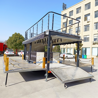 Chammp 2025 derniers modèles remorque alimentaire à deux étages chariot à hot-dog remorque de luxe chariot à café camion de nourriture avec pont