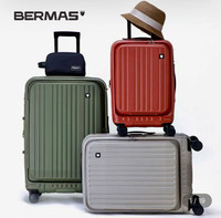 Valise à roulettes PC Bermas, ouverture frontale, grande capacité, 20 pouces, embarquement, avec serrure TSA et poche pour téléphone
