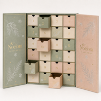 Boîte de calendrier de l'avent en carton écologique personnalisée pour l'emballage de cadeaux de détail et les campagnes promotionnelles