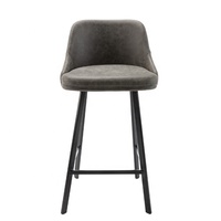 Tabouret de bar gris à siège en mousse haute densité spécial personnalisé