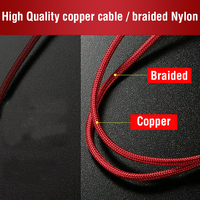 Cable USB 3 en 1 de Nailon Trenzado de 1.2M, Sin Transferencia de Datos, Solo Carga General, Múltiples Cables USB-A a Tipo C para Teléfono/Tipo-C/Android