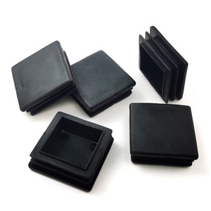 Tapón interior cuadrado de plástico negro de 40x40 mm para tubos de camas y muebles metálicos - Product Image 2
