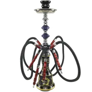 Chine narguilé fabricant fête Sheesha Chicha Hooka accessoires narguilé Kit ensemble métal 4 Tube tuyau Shisha narguilé