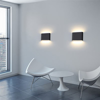 Applique murale LED moderne 12W IP65 pour extérieur, lampe murale étanche pour intérieur, éclairage de salon, applique murale LED carrée