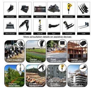 Mini-excavatrice sur chenilles de haute qualité 2 tonnes avec certification CE, mini-pelle hydraulique 1,7 tonne/1,5 tonne à vendre - Product Image 6