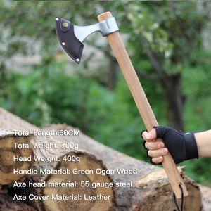 Venta al por mayor de acero de alto carbono hoja forjada mango de madera al aire libre hacha Camping Tomahawks hacha - Product Image 1