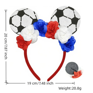 Occhiali con Fascia per Capelli a Forma di Pallone da Calcio, Design Originale 2025, Fatti a Mano in Plastica/Resina per Tifosi e Feste - Product Image 2