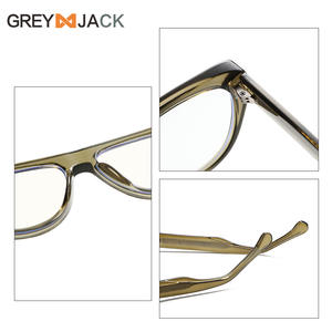 Monturas de Gafas con Forma de Corazón Gris Jack de 54 mm, Unisex, Protección Contra Luz Azul, Lentes Planas, Montura Completa, Anti Luz Azul - Product Image 3