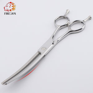FIRELION 7.5 pollici 440C acciaio Pet Groomer forbici curve forbici diradamento per cane - Product Image 2