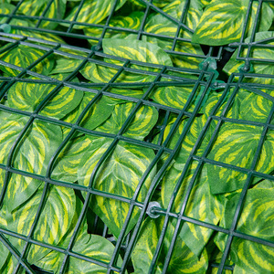 Clôture artificielle en feuilles de 10 cm et moins, en tissu polyester plastique, pour décoration extérieure et intérieure, style érable, pothos, lierre, vigne, garde-corps - Product Image 2