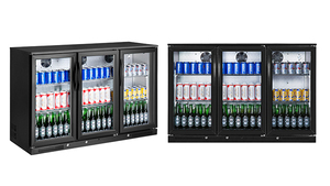 <span class=keywords><strong>Frigorifero</strong></span> per Birra Personalizzato da 338L con <span class=keywords><strong>Doppia</strong></span> <span class=keywords><strong>Porta</strong></span> in Vetro, Refrigeratore Commerciale da Banco con Raffreddamento a Compressore - Product Image 5