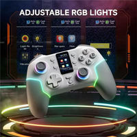 Manette de jeu sans fil 7052P, double joystick avec écran tactile, joystick à effet Hall, capteur de mouvement six axes pour PC, iOS, Android
