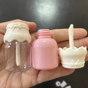 ISMAN Ingrosso Tubetto Lucidalabbra da 8ml a Forma di Biberon, Mini Contenitore Vuoto per Lucidalabbra a Forma di Biberon per Bambini, <span class=keywords><strong>Rosa</strong></span> Bianco, Logo Personalizzabile - Product Image 1