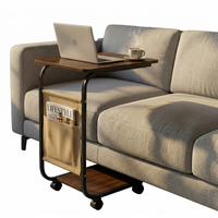 Table basse moderne, écologique, portable et durable, table d'appoint en forme de C, meuble de salon, chambre à coucher, utilisation au chevet du lit