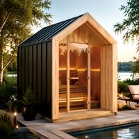 Supplier OEM untuk Ruang Sauna Luar Ruangan & Villa Modern dengan Tungku Sauna Elektrik Desain Kontemporer