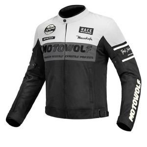 MOTOWOLF Premium <strong>Motorcycle</strong> &amp; <strong>Auto</strong> <strong>Racing</strong> <strong>Wear</strong> Men's High Quality Waterproof PU Leather Riding Jacket - Product Image 4