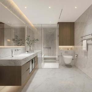 Meuble de salle de bain avec miroir, vasque, plan de travail en contreplaqué, vasque sur pied, pour plan de travail, meuble de salle de bain de haute qualité - Product Image 1