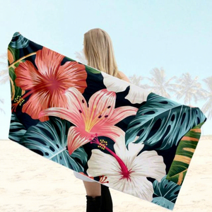 Toalla de Playa de Microfibra Delgada, Desechable, Estampada, de Secado Rápido, 70cmx150cm, para Todas las Temporadas, con Logotipo Personalizado para Mujer - Product Image 1