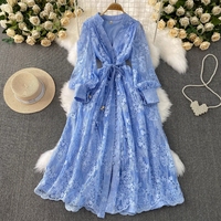 Robe Femme Dentelle Amincissante Broderie Rétro Nouvelle Mode Automne 2026 en Gros pour Boutiques