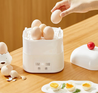 Cuiseur à œufs domestique monocouche, machine à petit-déjeuner, cuiseur à œufs intelligent multifonctionnel, mini cuiseur vapeur automatique pour la cuisson