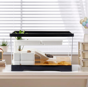 Terrario <span class=keywords><strong>para</strong></span> <span class=keywords><strong>Tortugas</strong></span> Medianas, Recinto <span class=keywords><strong>de</strong></span> Plástico Negro <span class=keywords><strong>para</strong></span> Reptiles, Acuario <span class=keywords><strong>para</strong></span> <span class=keywords><strong>Tortugas</strong></span> Acuáticas - Product Image 3