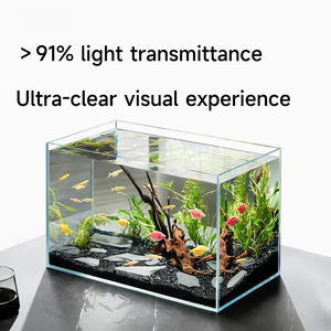 Super branco vidro aquário 20 galões ângulo direito água grama peixe tanque para fábrica atacado - Product Image 6