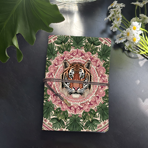 Vintage A6 Notebook fatto a mano cravatta 160 pagine regalo perfetto per le vendite Marketing conferenze ospiti con fiori di <span class=keywords><strong>tigre</strong></span> Lea - Product Image 1