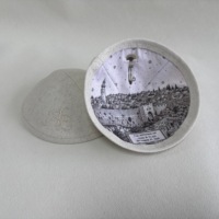 Kippa en lin ivoire personnalisée avec broderie assortie, doublure intérieure photo couleur, pour mariage juif, Yarmulke, cadeau Judaica