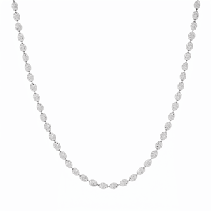 Collier chaîne épaisse classique en platine Pt950 avec perles ovales audacieuses couleur olive, unisexe, bijou de luxe, cadeau - Product Image 2