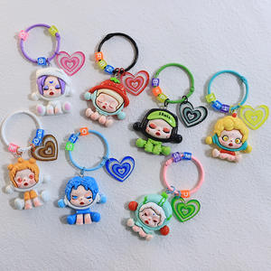 Llavero Creativo y Lindo con Forma de Auto, Decoración Delicada para Bolsos de Pareja, Pequeño Regalo al por Mayor, Llavero de Dibujos Animados de <span class=keywords><strong>Chicas</strong></span> <span class=keywords><strong>Malas</strong></span> - Product Image 1