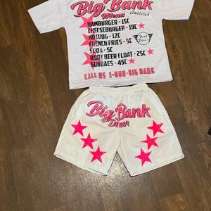 Custom Cropped Vintage Graphic Screen Dtg Printing <b>T</b>-<b>shirt</b> Nylon <b>Shorts</b> Boxy <b>t</b> <b>Shirt</b> <b>and</b> <b>Short</b> Set <b>Men</b> Summer Streetwear - Product Image 2