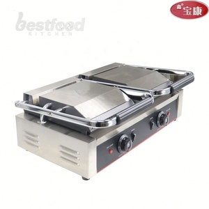Gril électrique double contact en acier inoxydable OULI BL-813 pour steaks, plaques <span class=keywords><strong>de</strong></span> cuisson, machine à frire, gril à sandwichs entièrement strié - Product Image 5