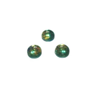 2020 Nieuwe Goederen Platte Achterkant Ronde Cabochon 10 Mm Mystic Groen Glow Schaal Steen