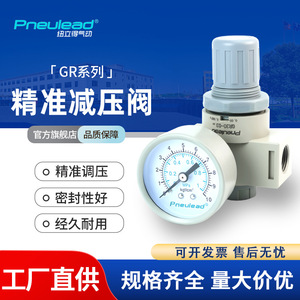 Regulador de presión ajustable Pneulead GR20 3/8 pulgadas con manómetro para aire y gas - Product Image 3