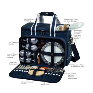 Bolsa de Picnic Aislada, Juego de Cesta de Picnic con 4 Utensilios, Bolsa de Gran Capacidad para Salidas - Product Image 1