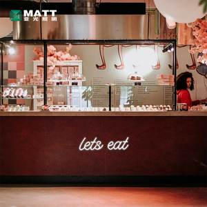 Let's Eat <strong>Funny</strong> Rustic Neon <strong>Sign</strong> for <strong>Kitchen</strong> Housewarming Farmhouse Cooking Dining Room Breakfast Restaurant Wall Decor Home - Product Image 6