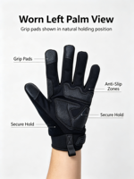 Gants de travail polyvalents HAIYI unisexes, résistants aux chocs, avec sangle de poignet réglable, pour le cyclisme et les sports de plein air