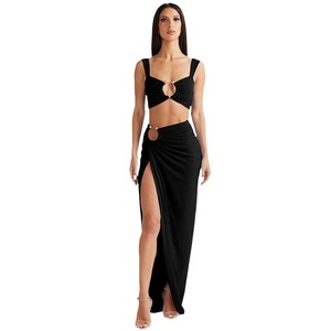 Automne nouveau haut court <span class=keywords><strong>taille</strong></span> haute moulante jupe ensemble Style Sexy transfrontalier femmes mode robe <span class=keywords><strong>taille</strong></span> <span class=keywords><strong>XL</strong></span> - Product Image 5