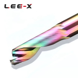 Цветные концевые фрезы DLC с одной канавкой, карбидные фрезы для станка с ЧПУ, 4*25*50 мм для алюминиевой концевой фрезы с одной канавкой - Product Image 4