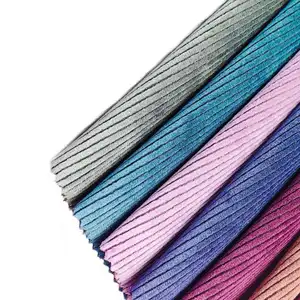 Kadife rahat streç PD baskı kadife spandeks kumaşlar ile bir tarafı P/T Polyester örgü kumaşlar süper yumuşak yapıştırma